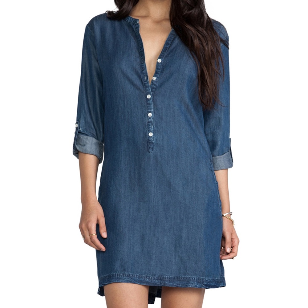 Join soft Euguine denim chambray dress